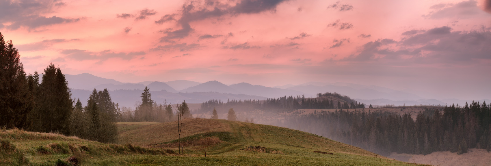 Апрель. Утро в Подобовце.