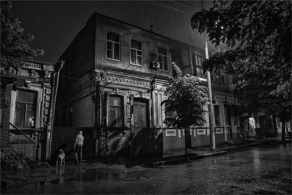 Ночной дождь.