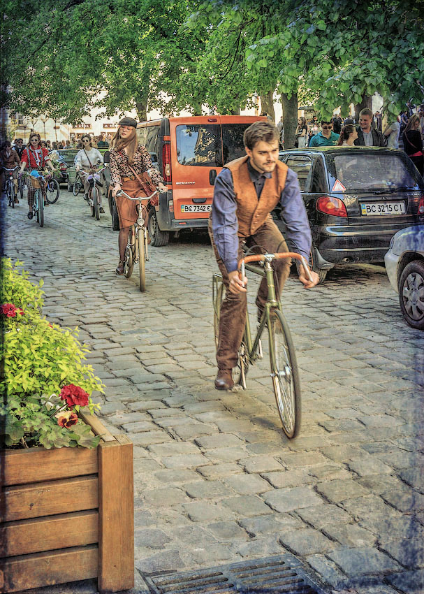 Велопробег в стиле ретро