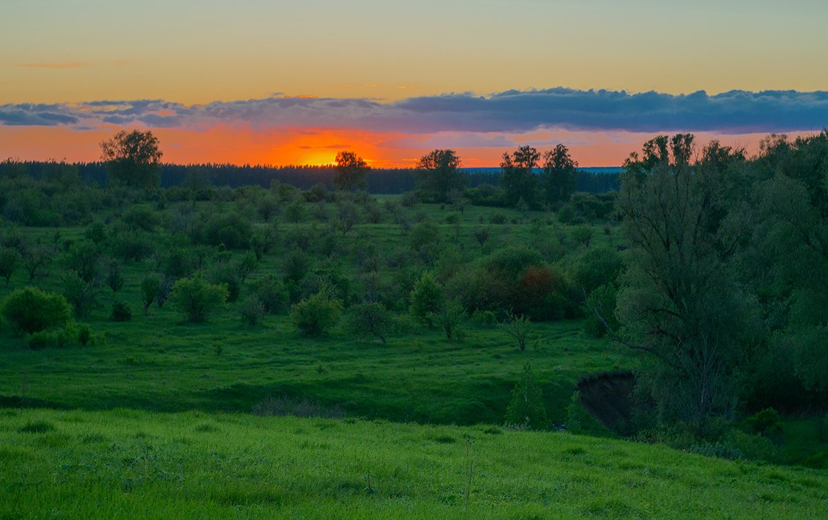 Закат уж догорал...
