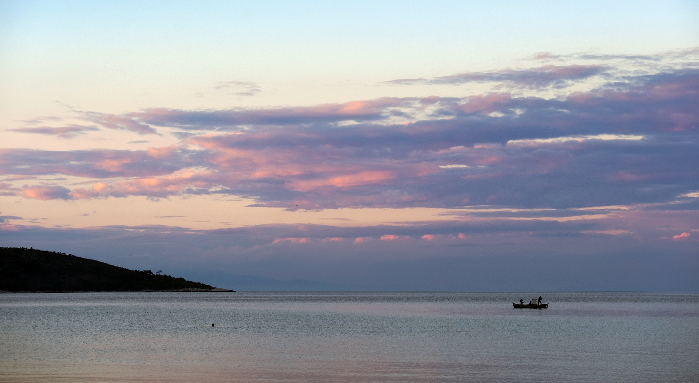 На вечерней рыбалке
