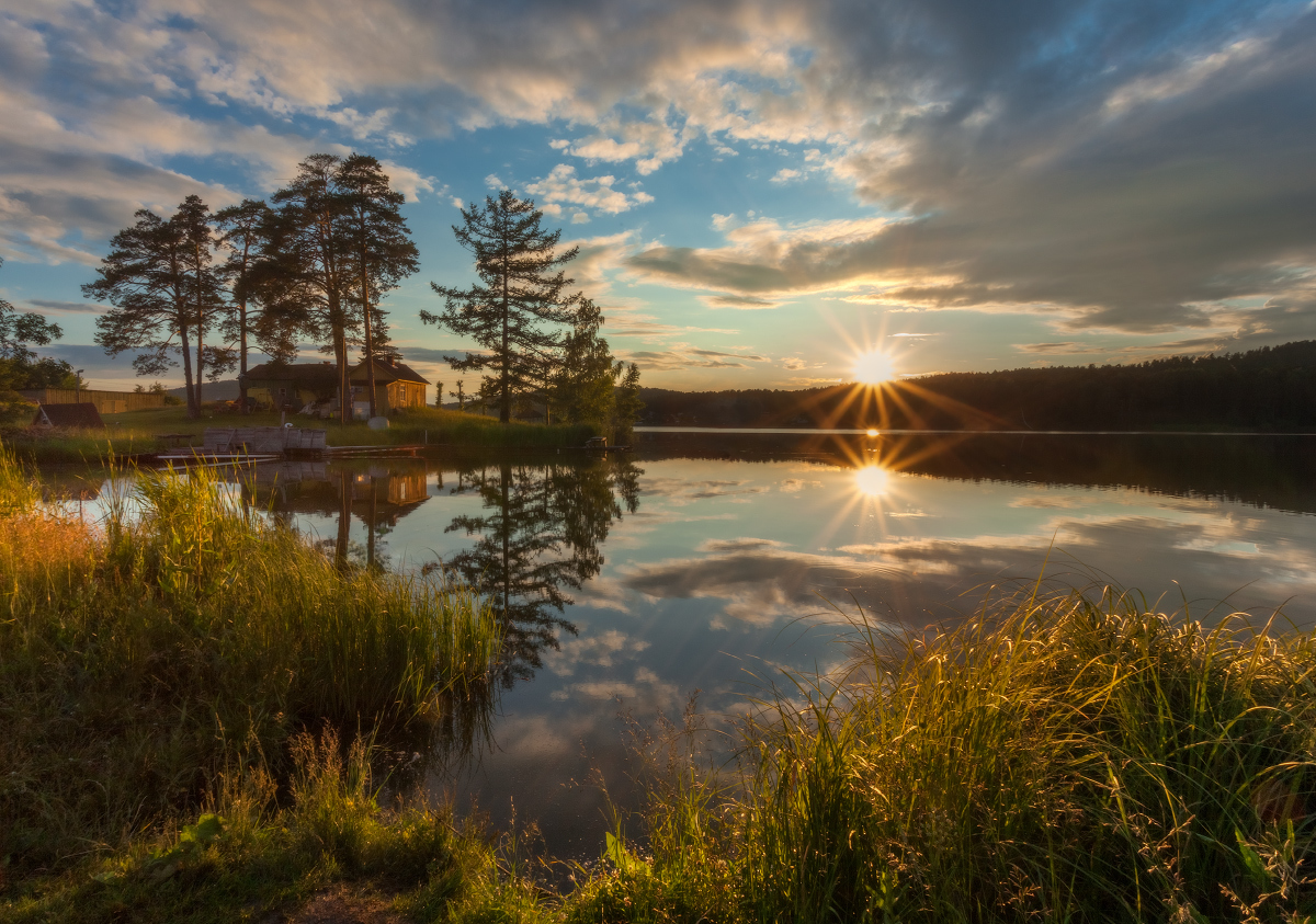 Закат в три Солнца