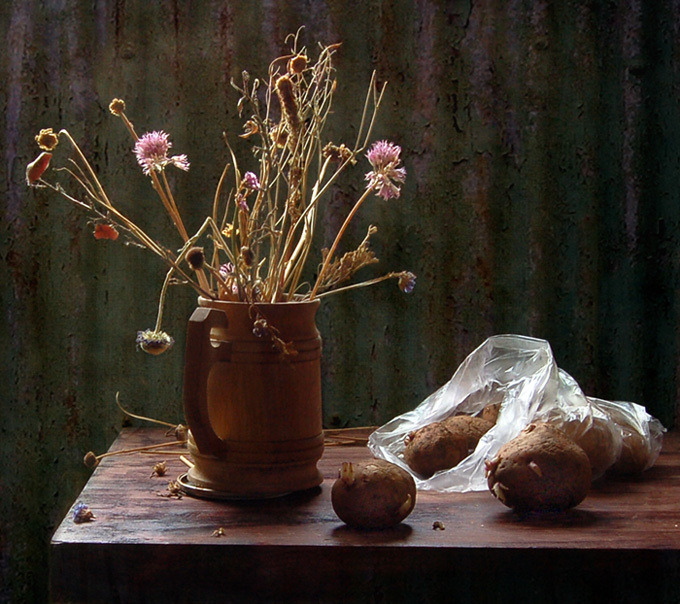 С картошкой и цветами