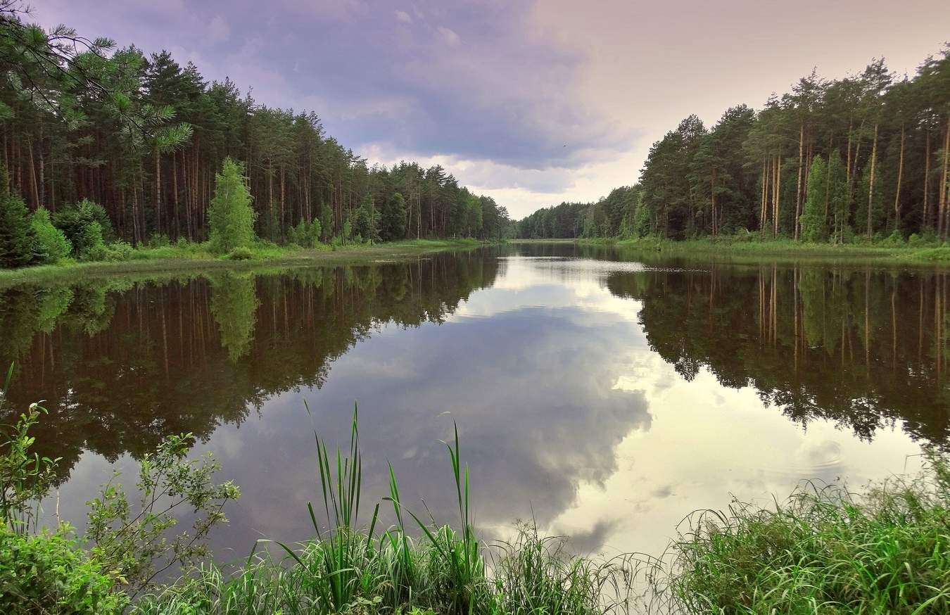 На озере перед грозой