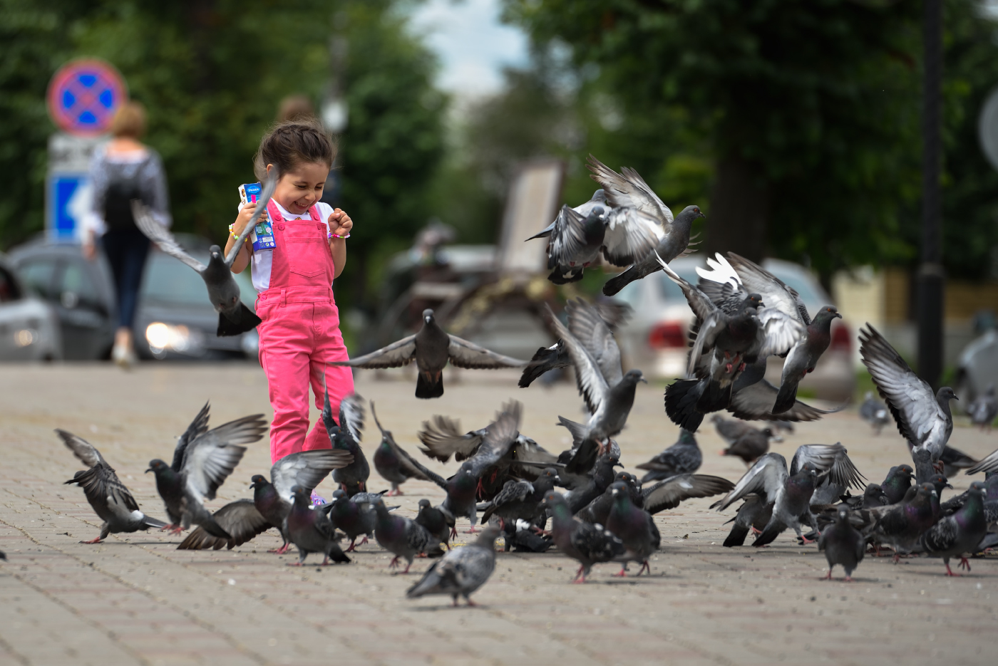 девочка и голуби