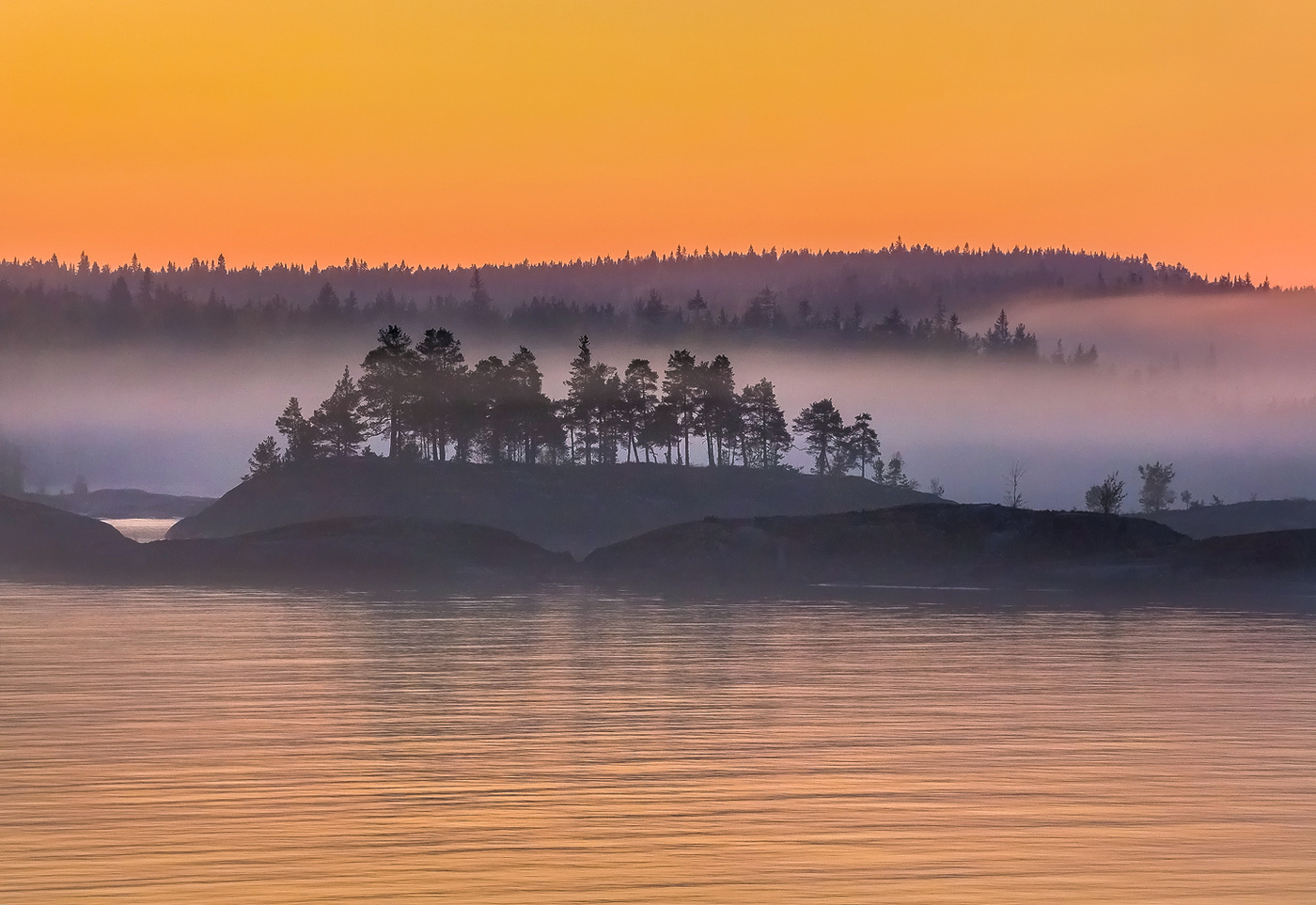 Летний туман на Ладоге