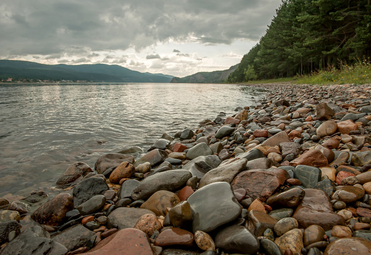 Берег реки Енисей