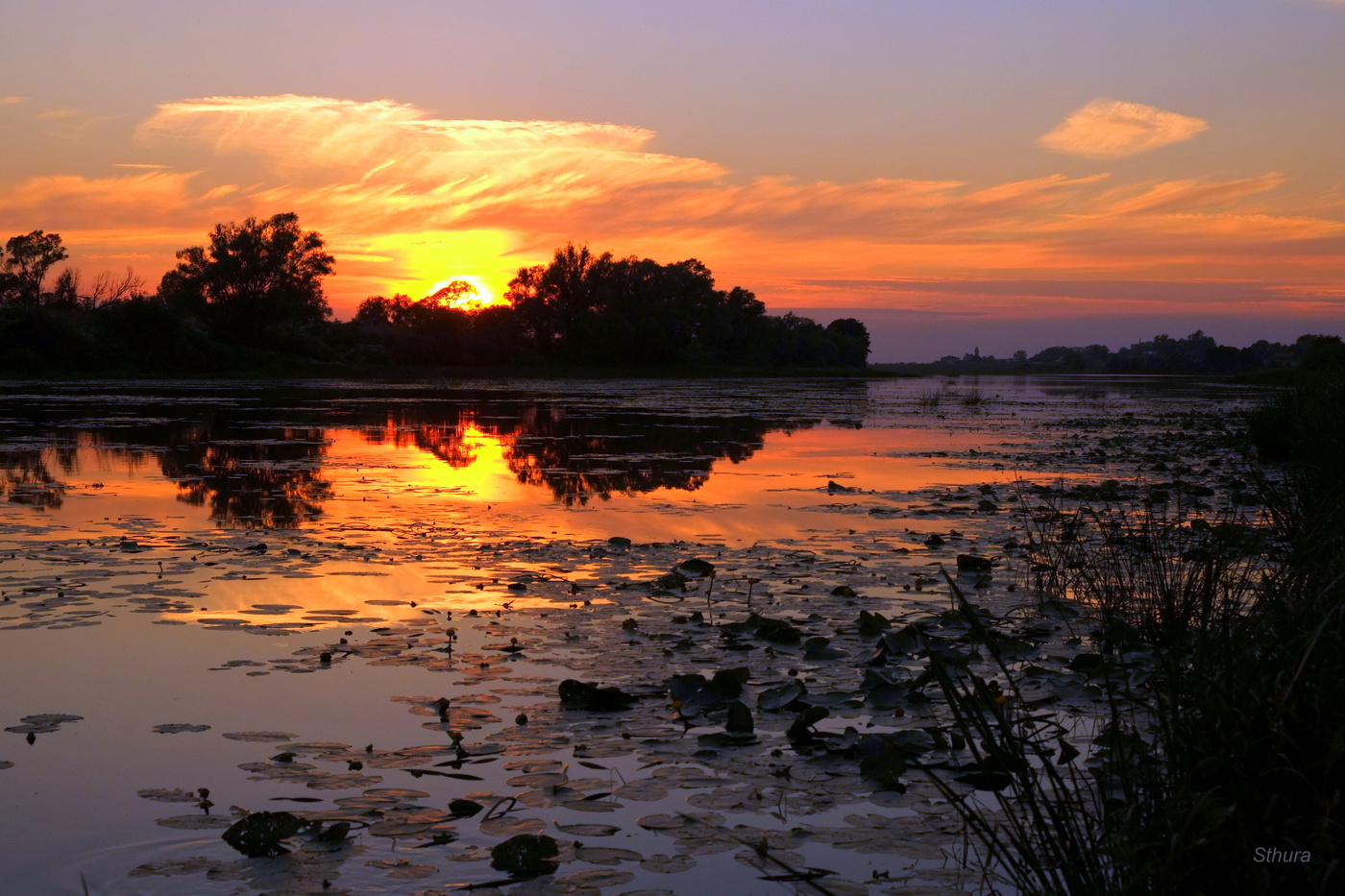 Закат в августе.