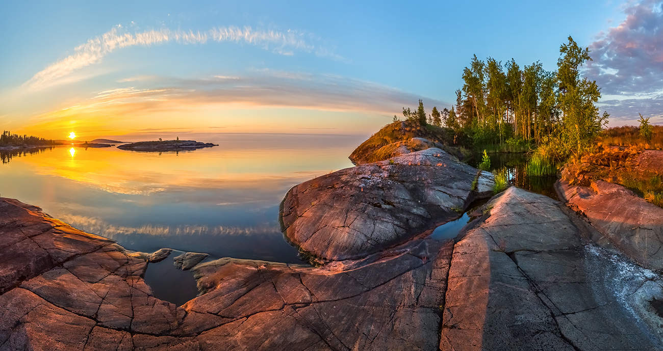Гранитный пляж Ладоги