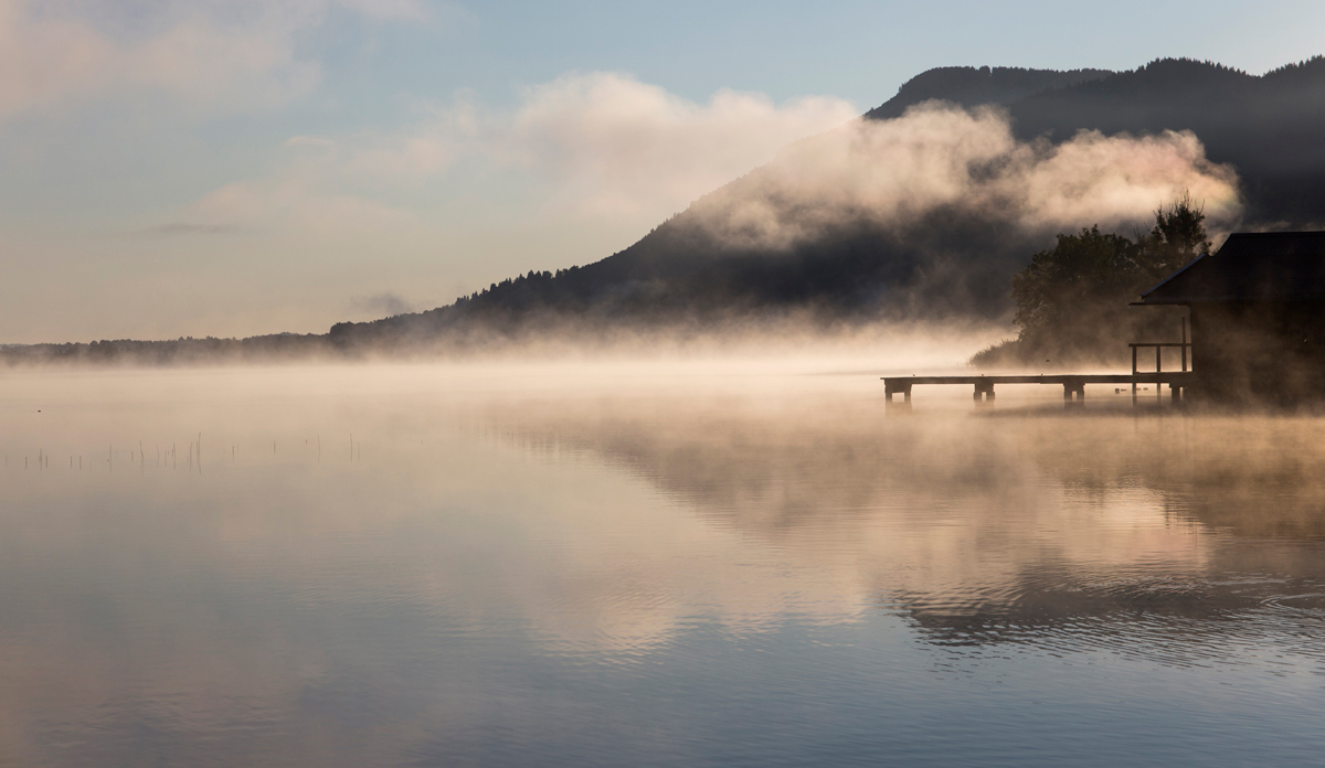 Туман над тихой водой