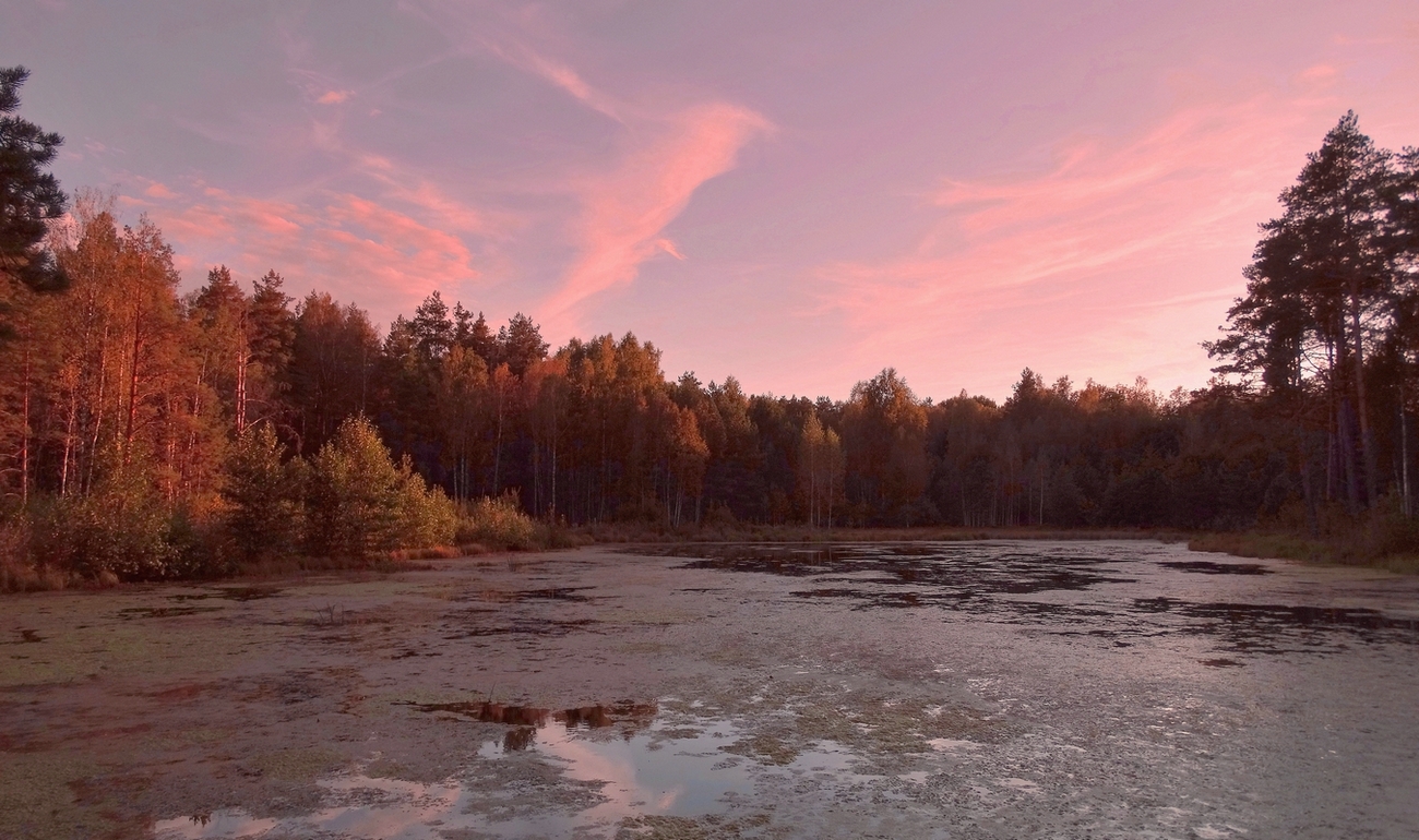 Осенний вечер на озере