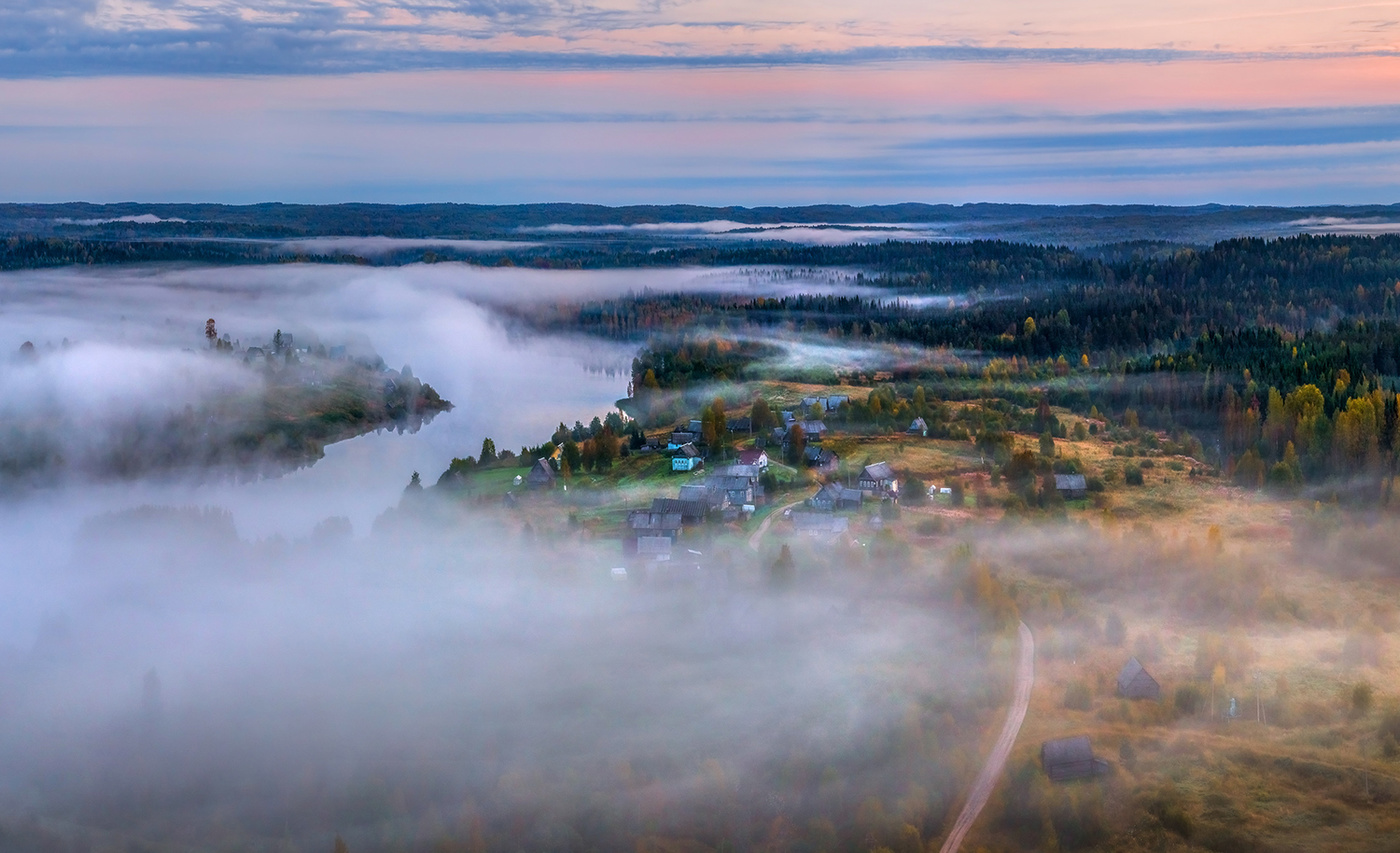 Осенние туманы, будто из русско-народных сказок