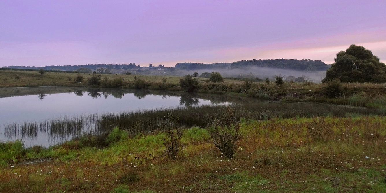 Туман наползает на деревню