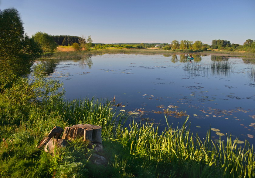 Утро на мельничной запруде