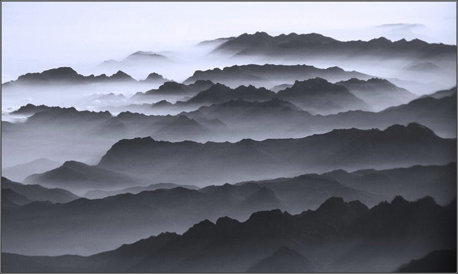 Рассвет в Альпах.