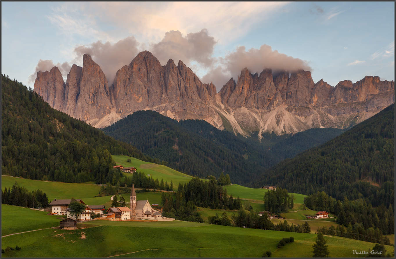 Evening in the village.