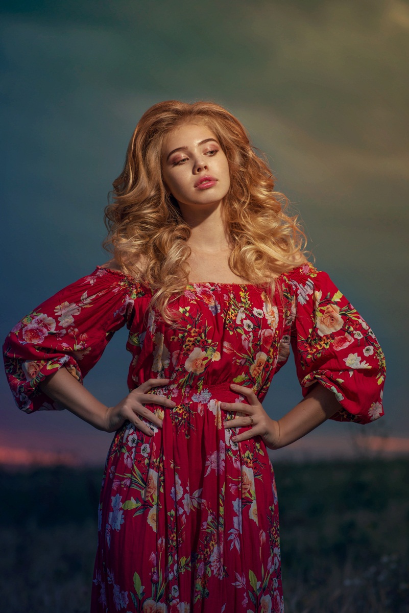 В свете солнца и вспышки