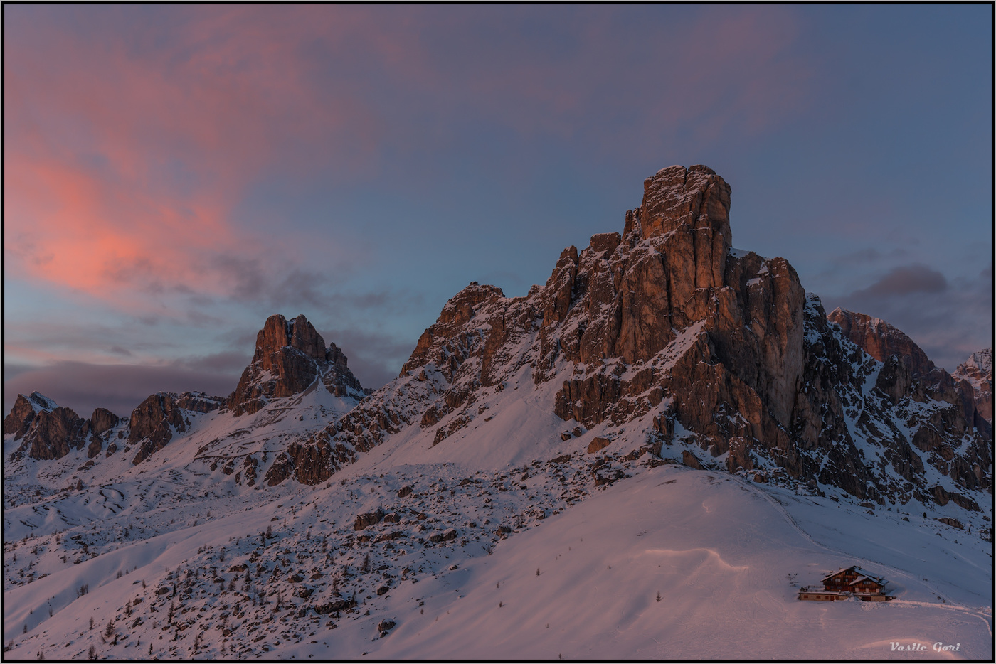 На заснеженном перевале.