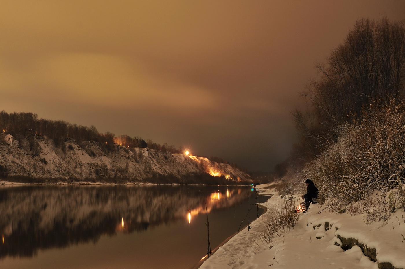 Ноябрь. Рыбалка на Оке.