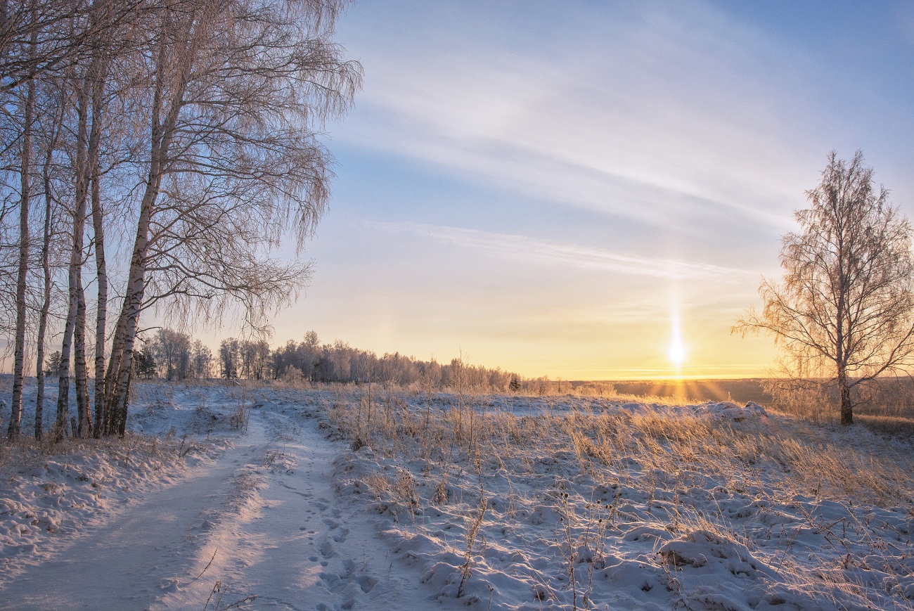 Морозное утро.