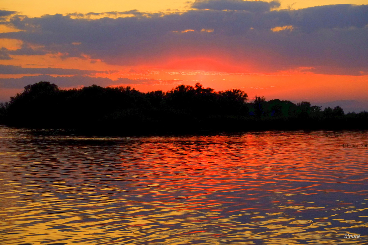 После заката.