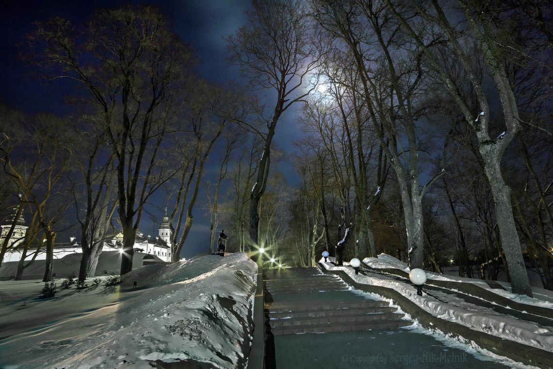 Лунная ночь в Несвижском парке