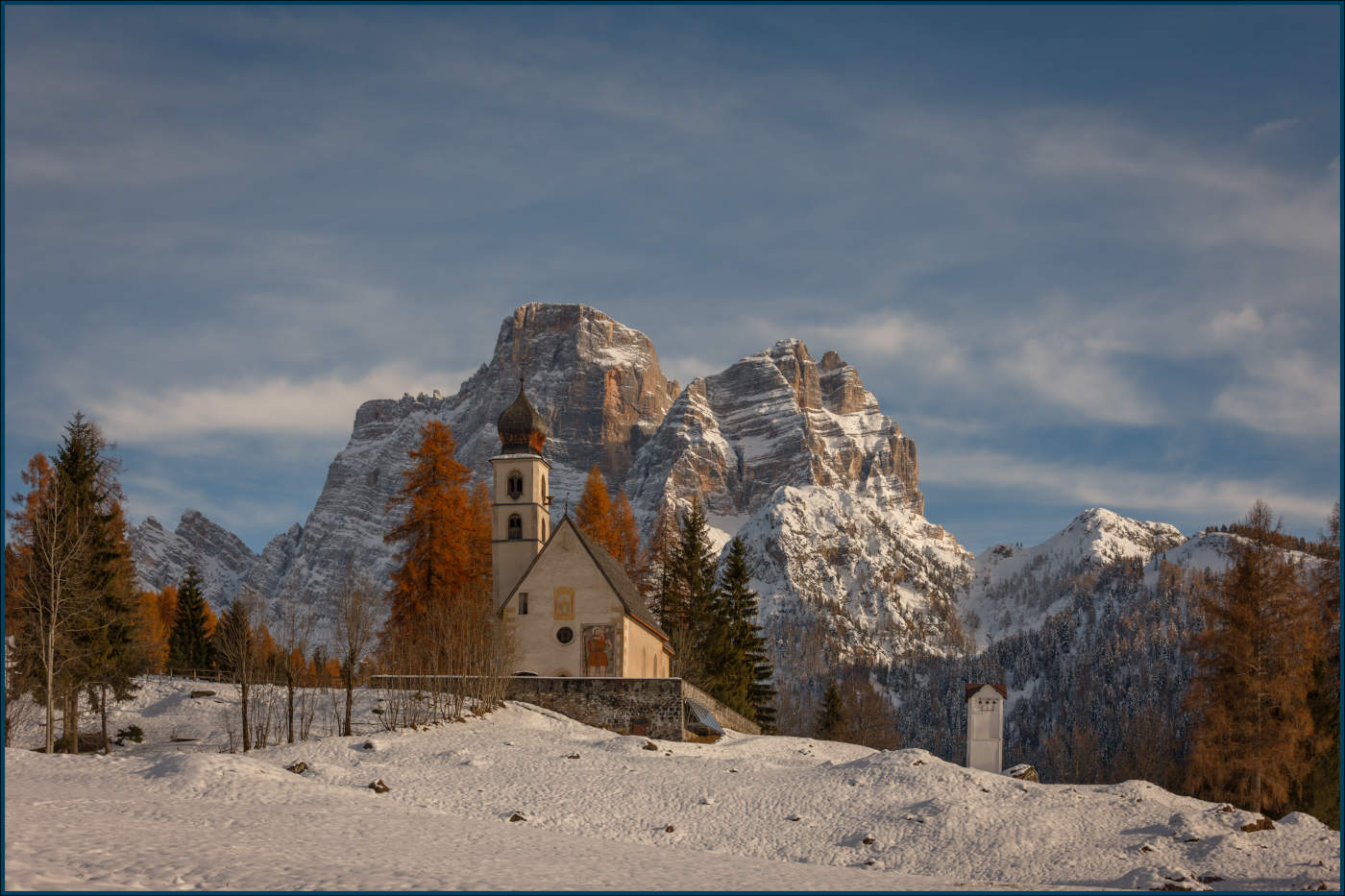 У подножия заснеженных Альп.