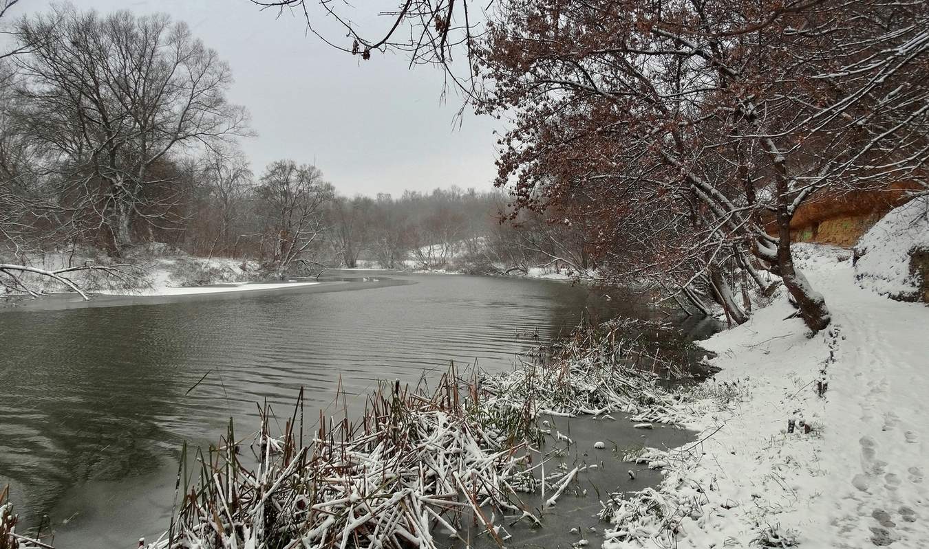 Мягкая зима, река не замёрзла