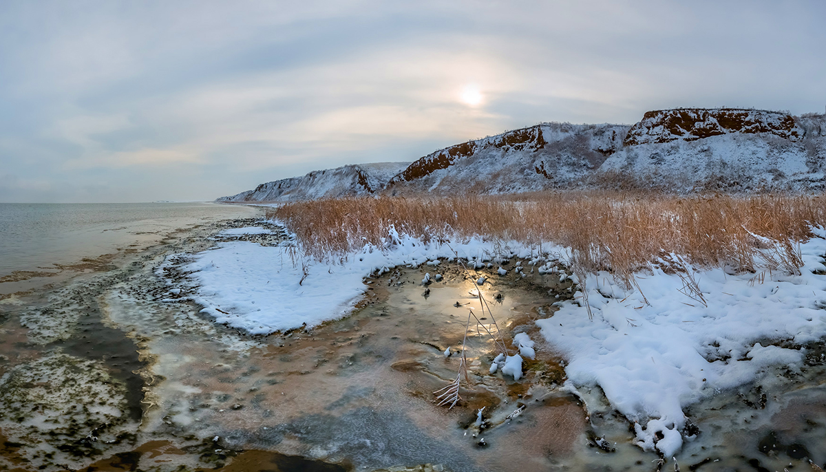 Зимний берег Маныч-Гудило