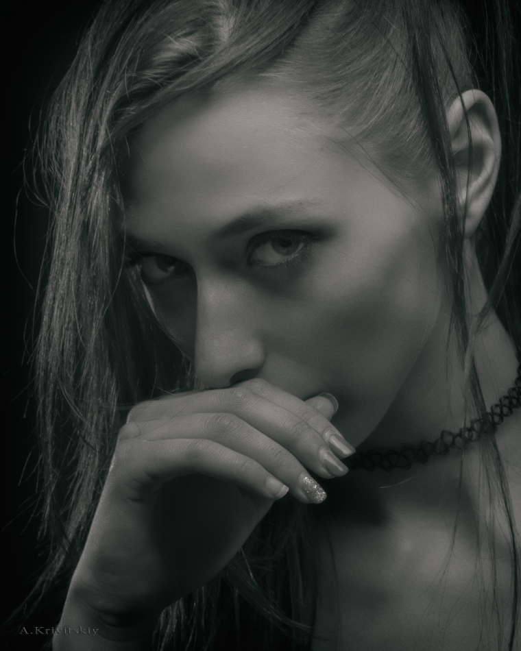 Портрет. "Взгляд с первого взгляда". A glance at a glance).