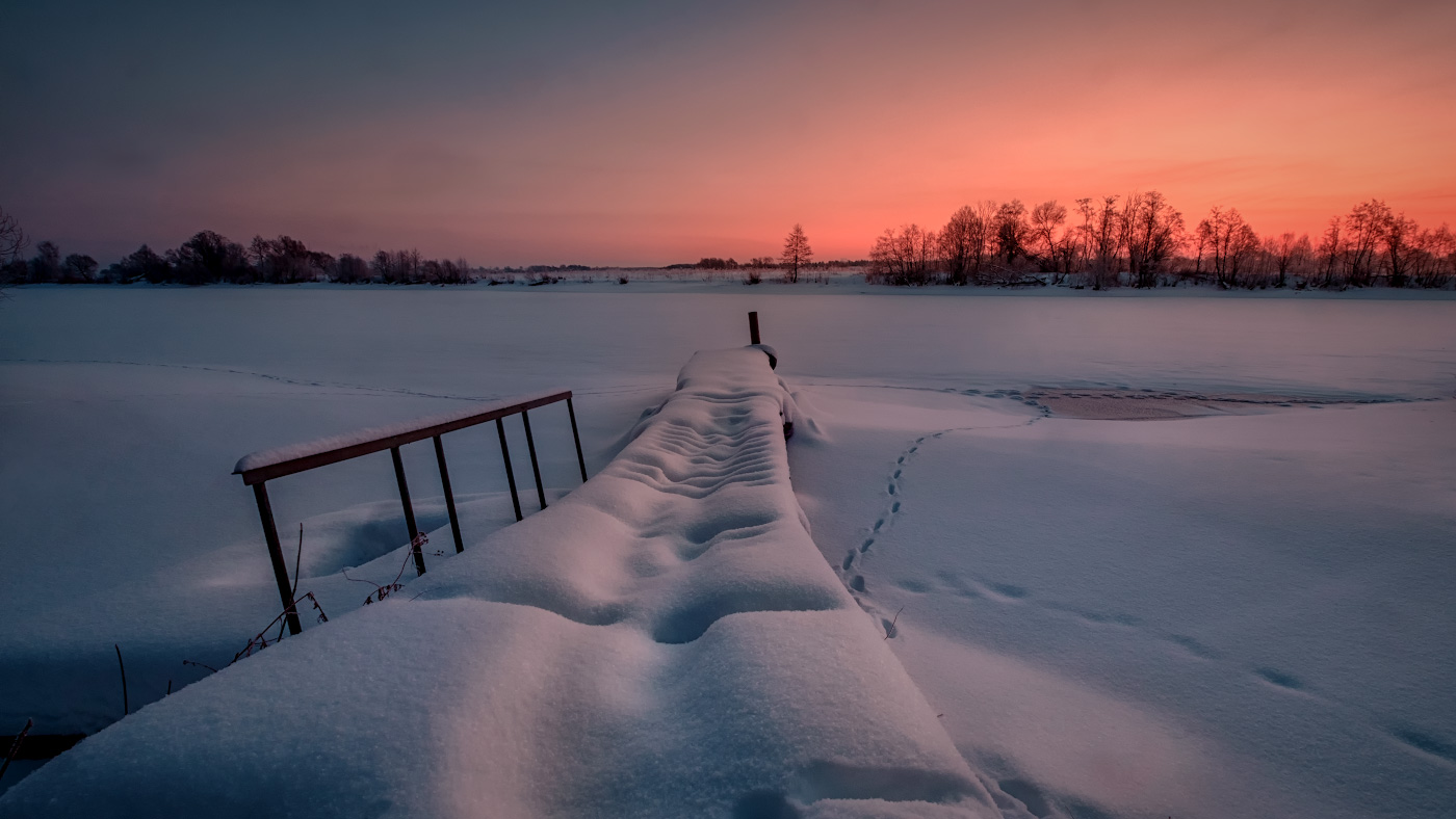Причал под снегом
