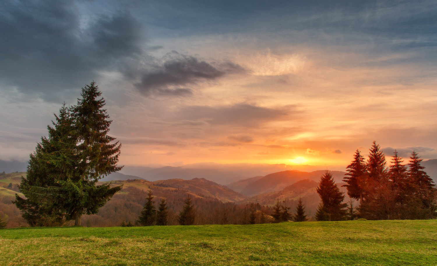 Вечер на синевирском перевале