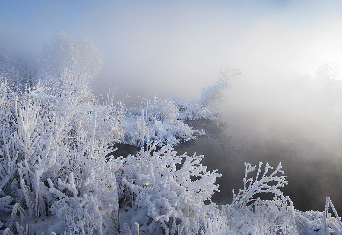 Морозное утро.