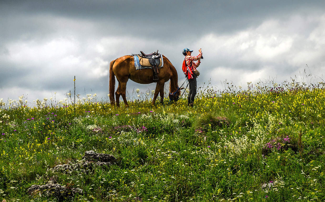 На съёмках пейзажа