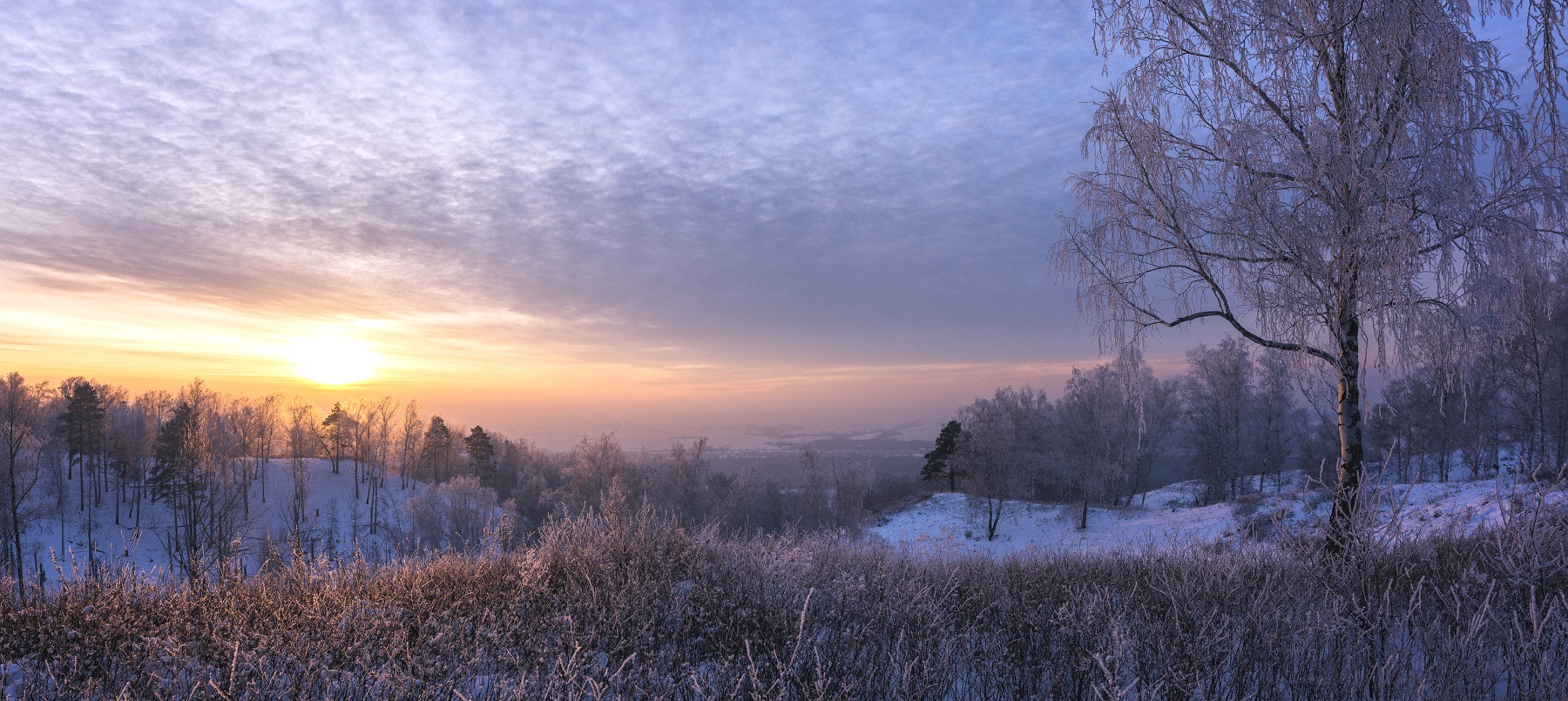 Свет заката.