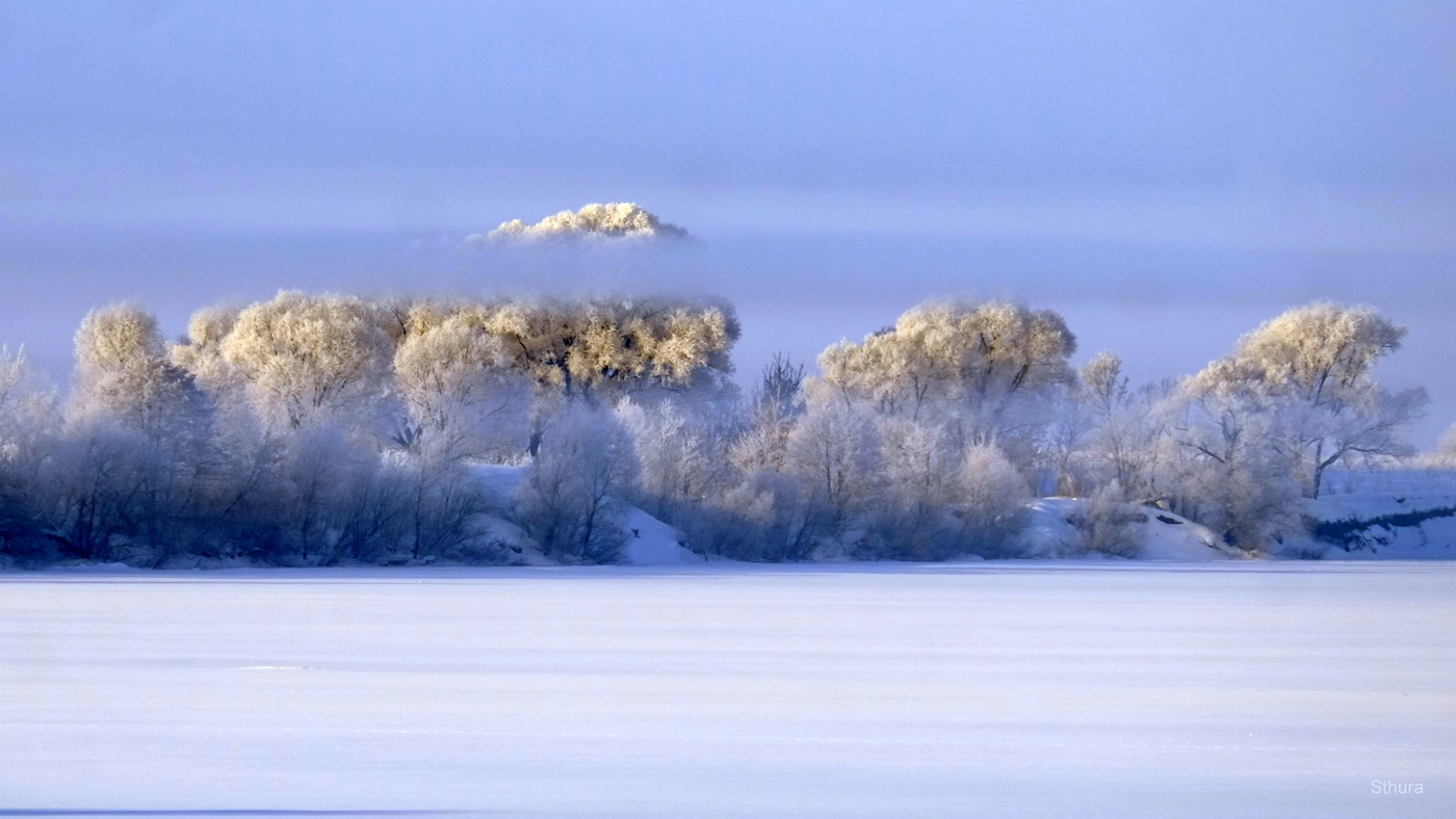 Утренний мороз на Оке.