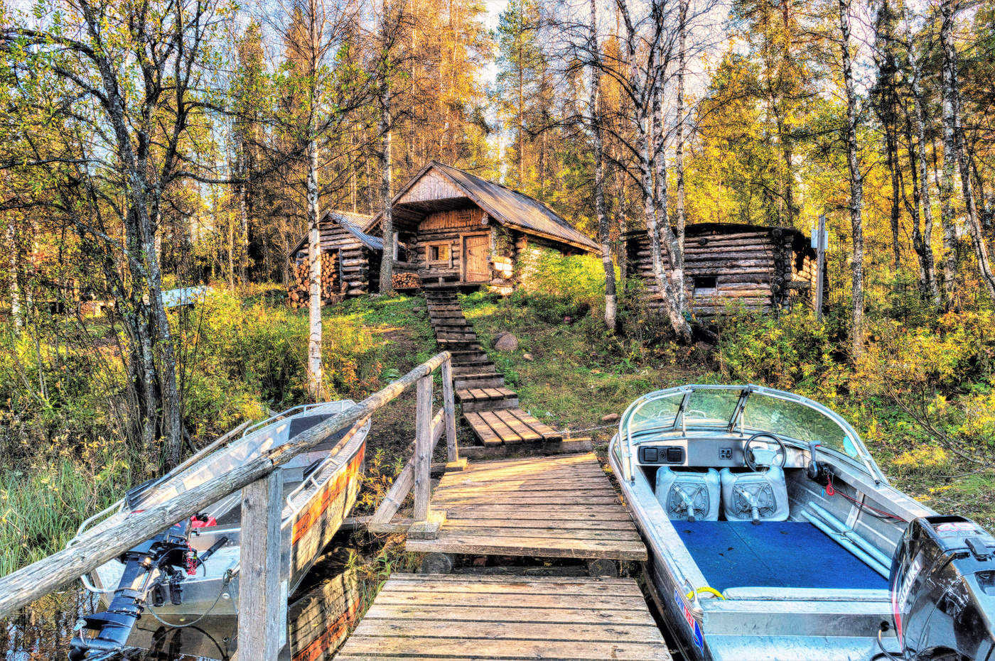 На опушке,Тайги.