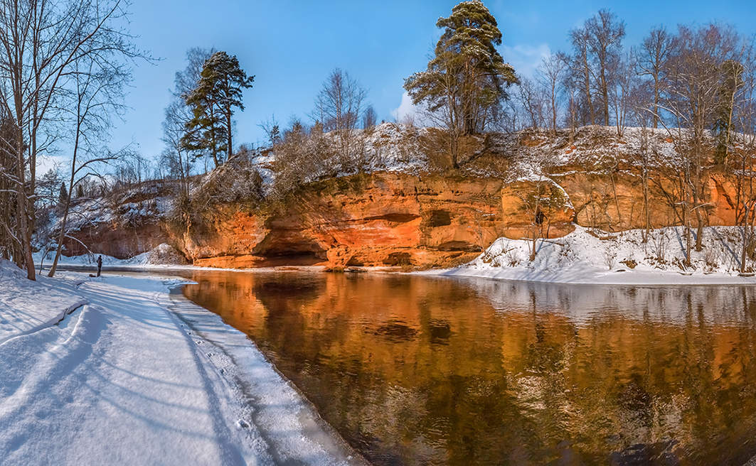 Обнажения девона на реке Оредеж