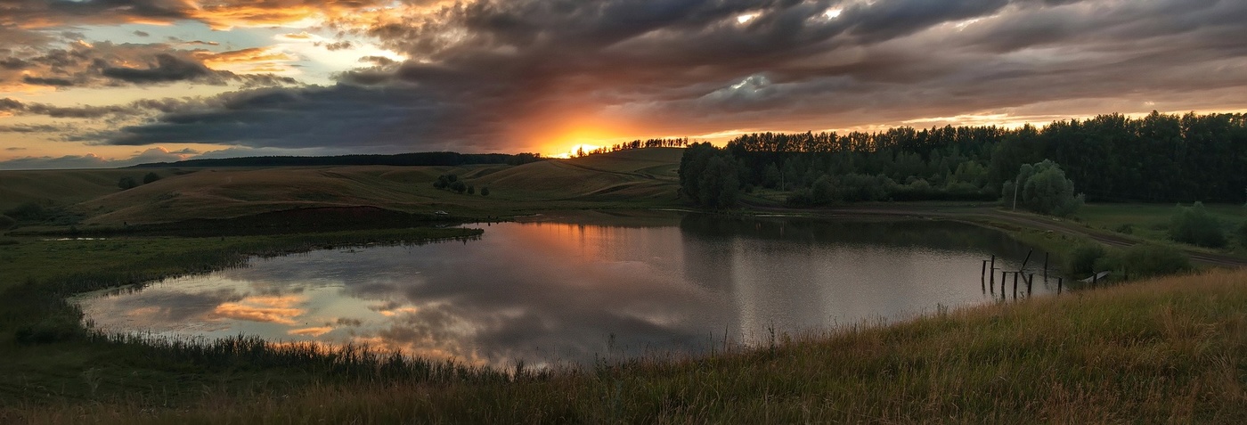Деревенский пруд.