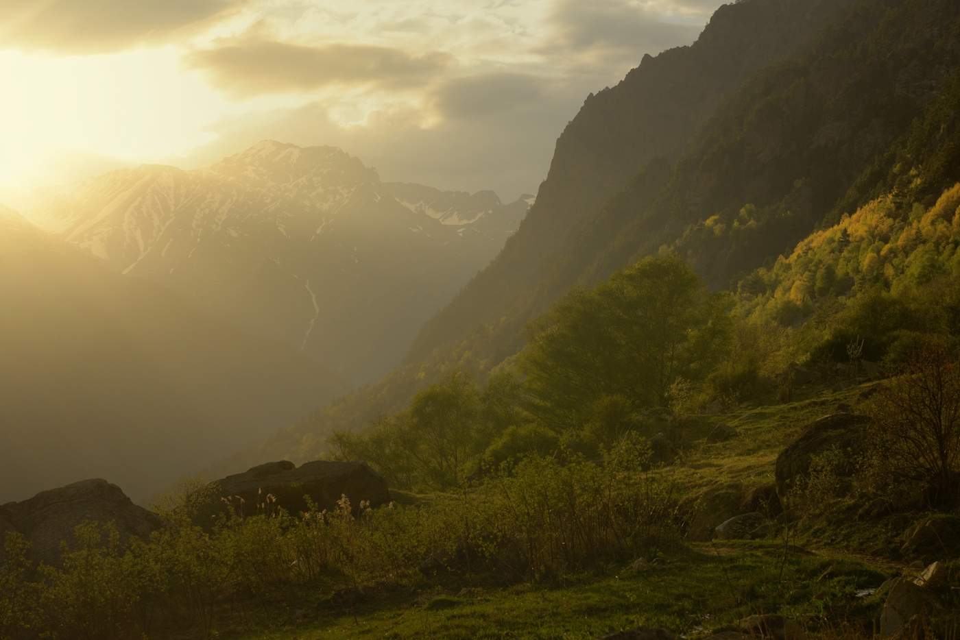 Закат в горах