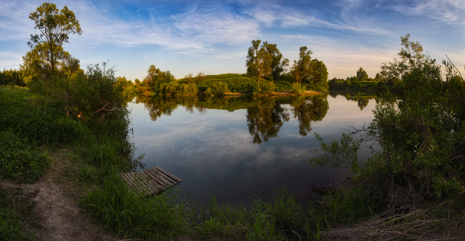 Тихий вечер на излучине Упы