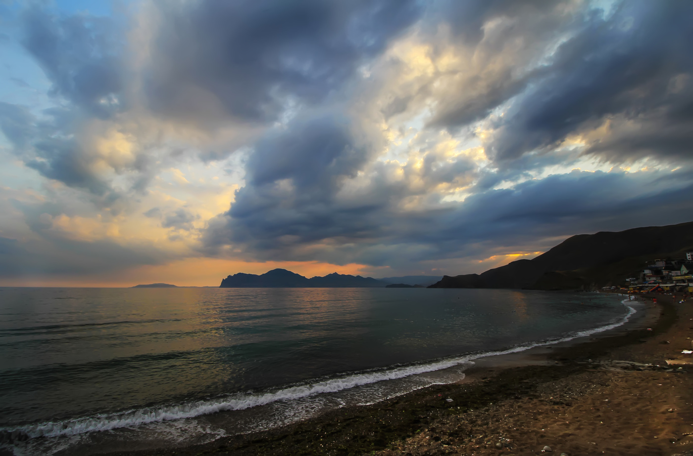 На закате...