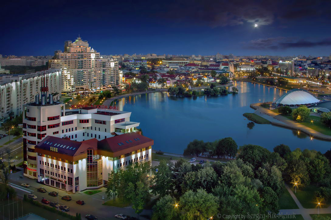 Панорама Минска с высоты