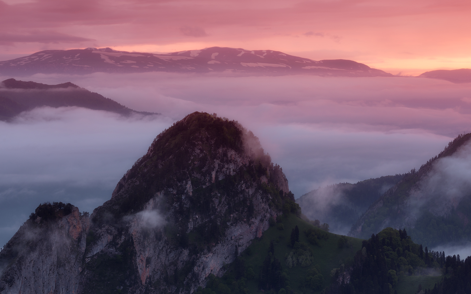 Закат в горах