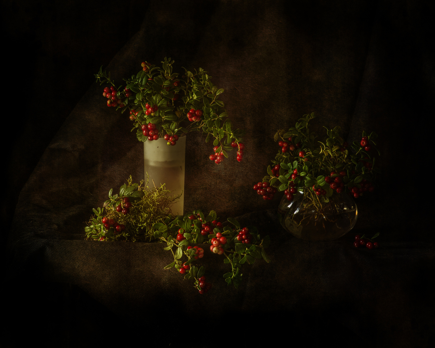 с брусникой ..