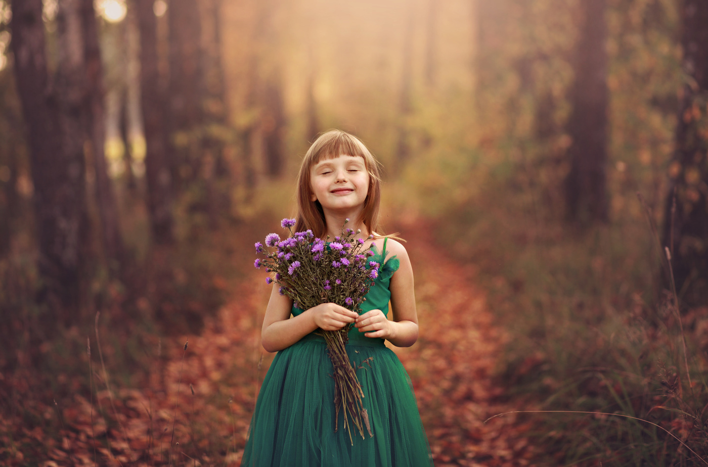 in den herbstlichen Wald