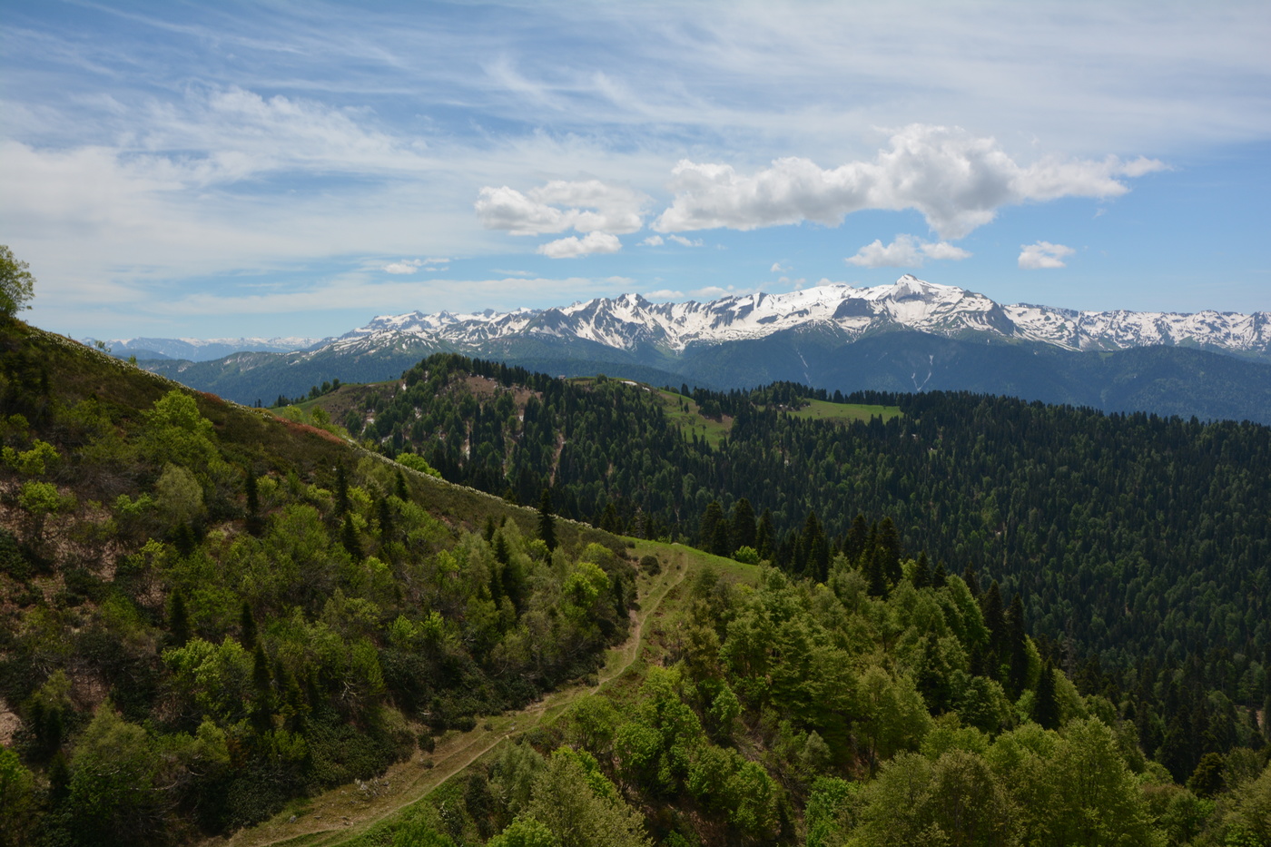 В горах Кавказа.