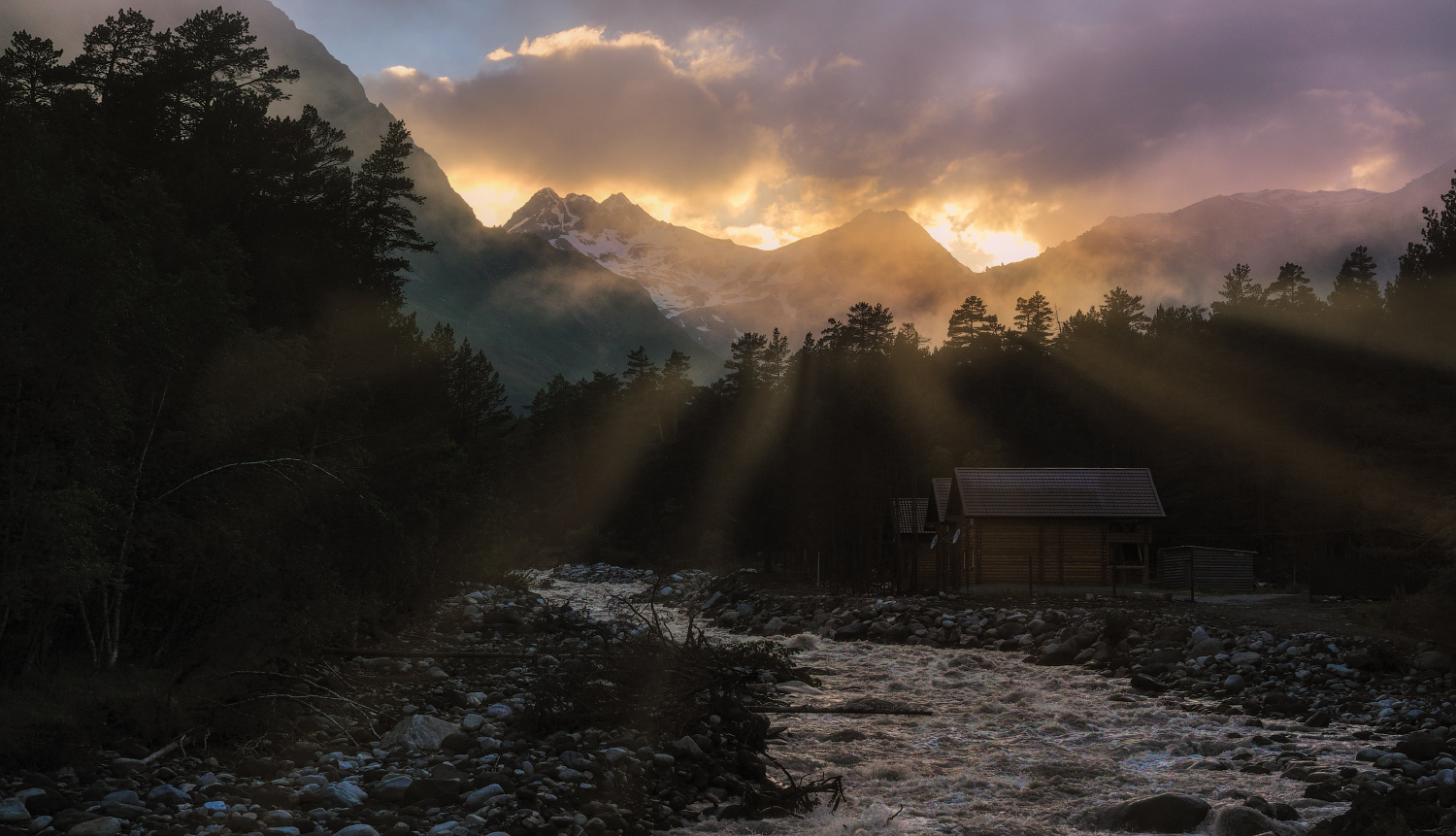 Вечернее Приэльбрусье