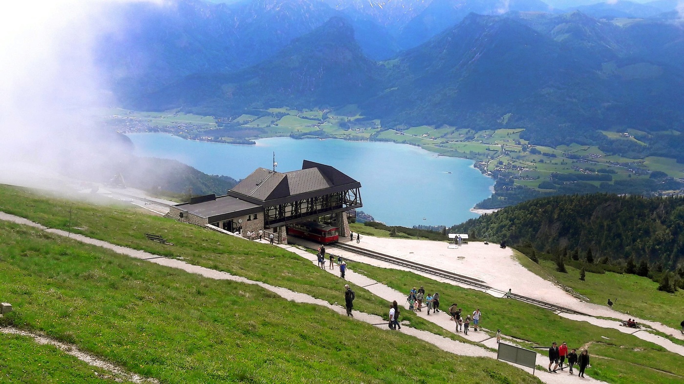 Австрия.Шафбергбан - паровозик горной зубчатой железной дороги