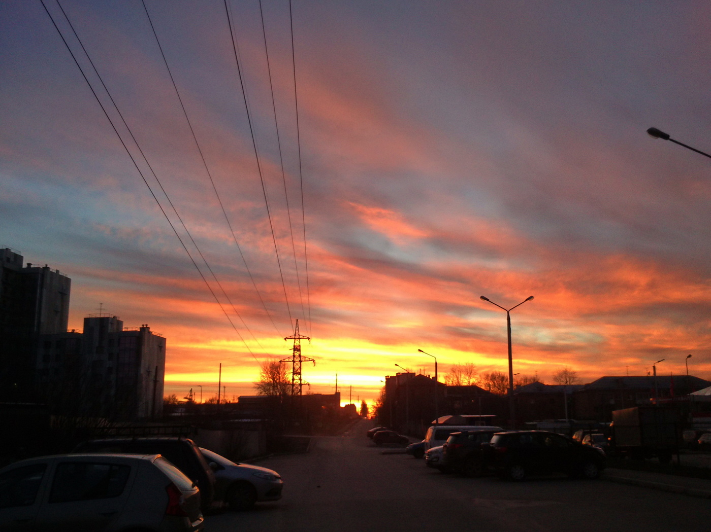 Закат в городе..